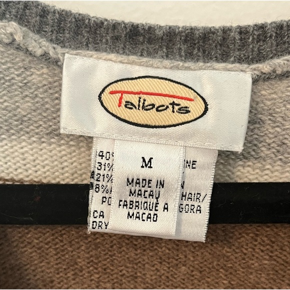 Striped Talbots Cardigan Size M - Picture 3 of 4